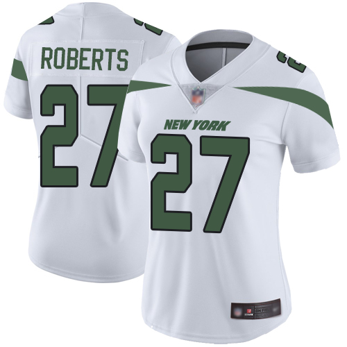 New York Jets Limited White Women Darryl Roberts Road Jersey NFL Football 27 Vapor Untouchable